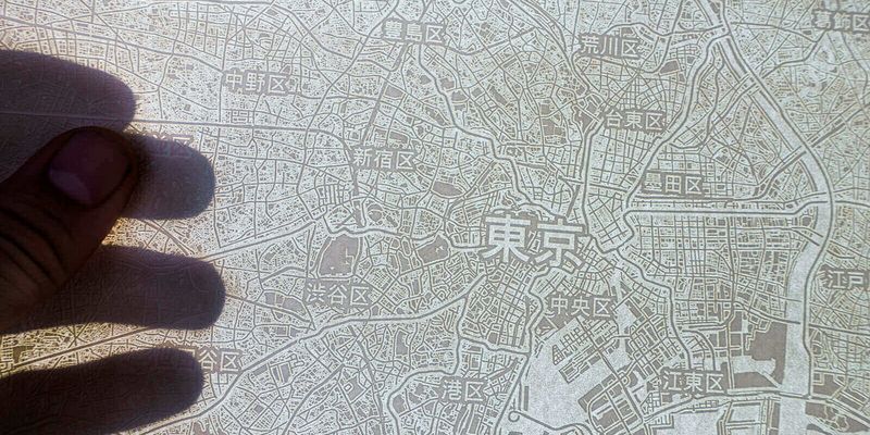 Картонная карта Токио Япония Картонная карта Токио Япония